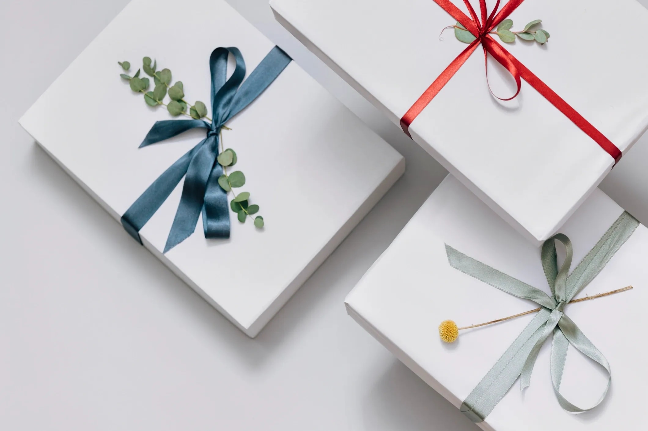 Elegantly packaged cookies in gift box with ribbon